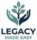 Legacy Made Ez logo with stylized tree and hands.